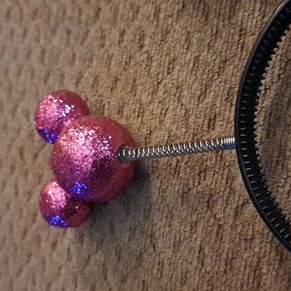 Disney Parks Headband Pink Glitter Mickey Mouse Ears - Picture 4 of 4